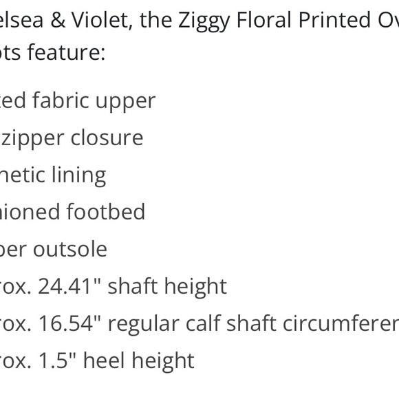 Chelsea & Violet ZIGGY Floral Printed Over the Knee Boots - Picture 5 of 6